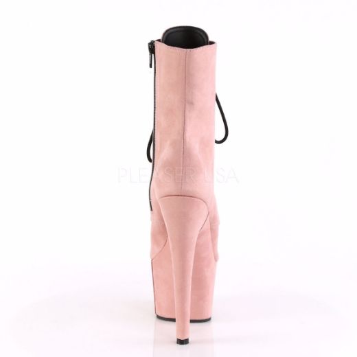 Product image of Pleaser Adore-1020Fs Baby Pink Faux Suede/Baby Pink Faux Suede, 7 inch (17.8 cm) Heel, 2 3/4 inch (7 cm) Platform Ankle Boot