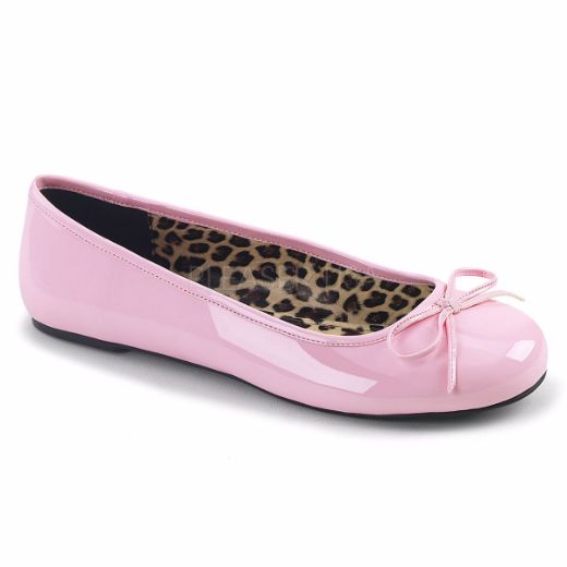 Product image of Pleaser Pink Label Anna-01 Baby Pink Patent, Flat Flat Shoes