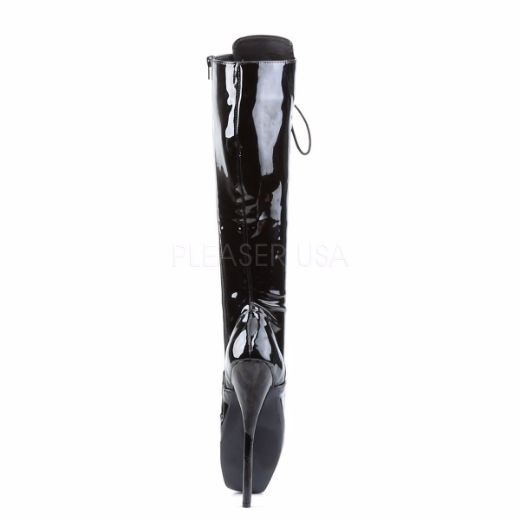Product image of Devious Ballet-2020 Black Patent, 7 inch (17.8 cm) Heel Knee High Boot