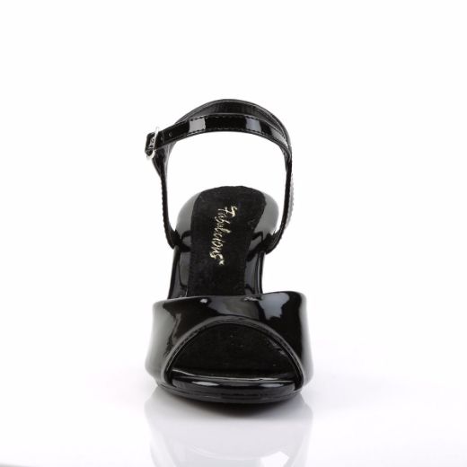 Product image of Fabulicious Belle-309 Black/Black, 3 inch (7.6 cm) Heel, 1/8 inch (0.3 cm) Platform Sandal Shoes