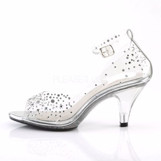Product image of Fabulicious Belle-330Rs Clear/Clear, 3 inch (7.6 cm) Heel, 1/8 inch (0.3 cm) Platform Sandal Shoes