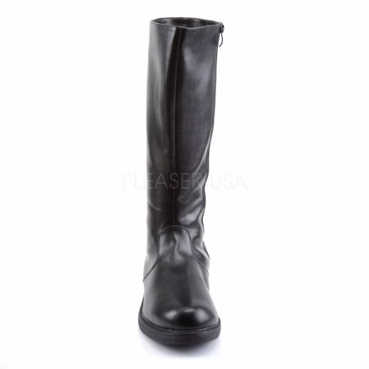 Product image of Funtasma Captain-100 Black Pu, 1 inch (2.5 cm) Heel Knee High Boot