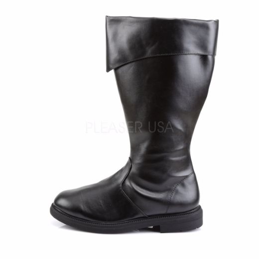 Product image of Funtasma Captain-105 Black Pu, 1 inch (2.5 cm) Heel Knee High Boot