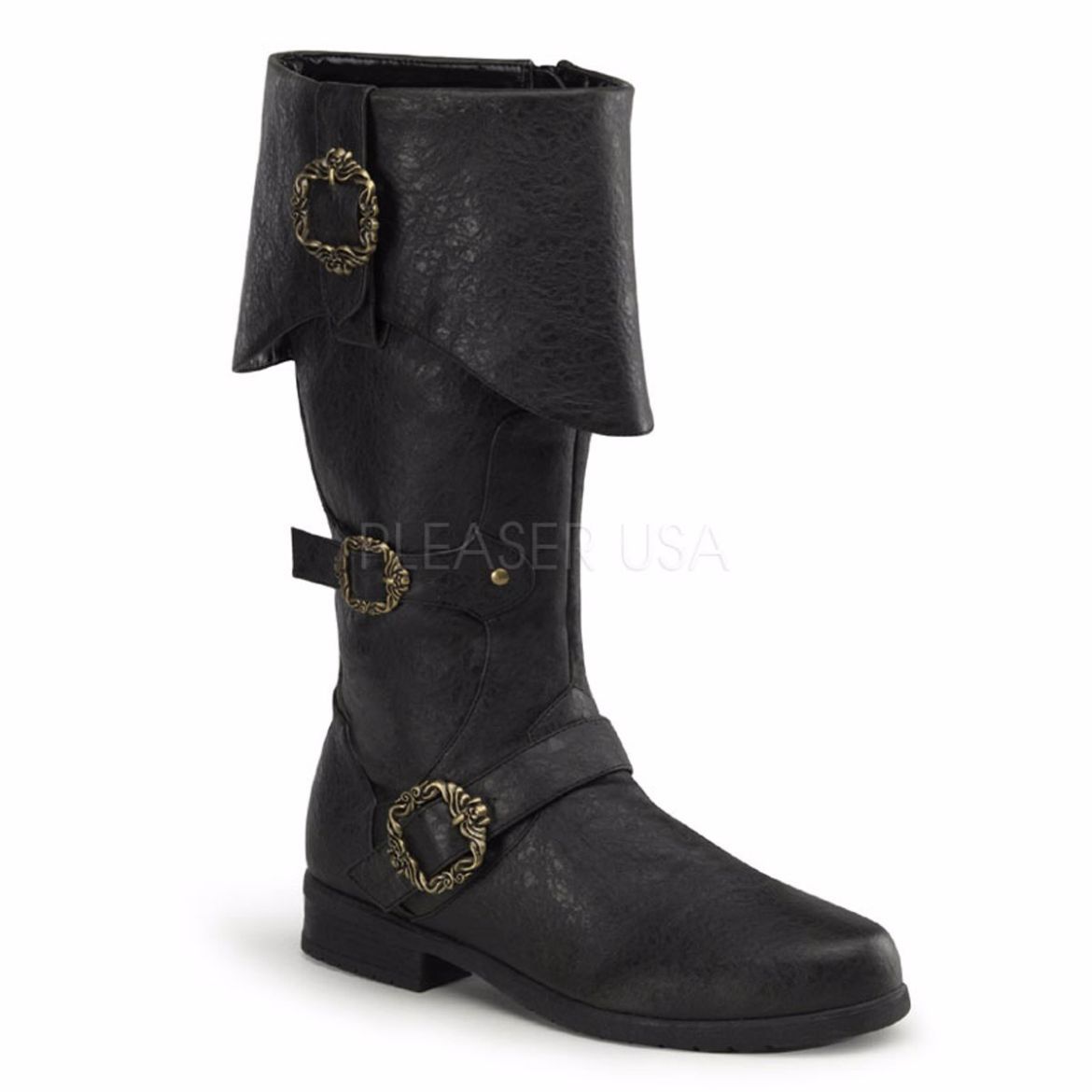 Product image of Funtasma Carribean-299 Black Distressed Pu Knee High Boot