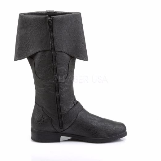 Product image of Funtasma Carribean-299 Black Distressed Pu Knee High Boot