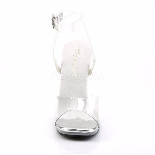 Product image of Fabulicious Chic-06 Clear/Clear, 4 1/2 inch (11.4 cm) Heel, 1/4 inch (0.6 cm) Platform Sandal Shoes