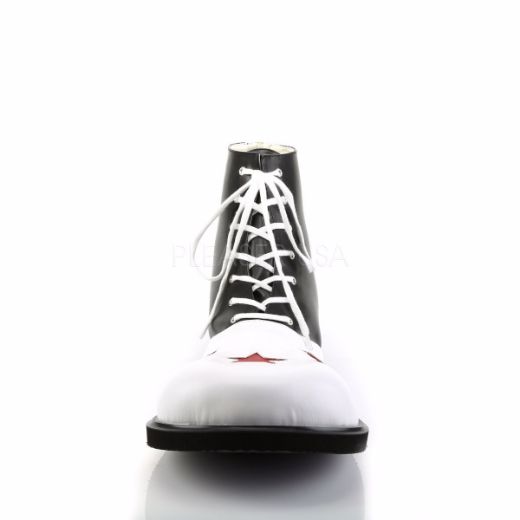 Product image of Funtasma Clown-02 Black-White Pu Ankle Boot