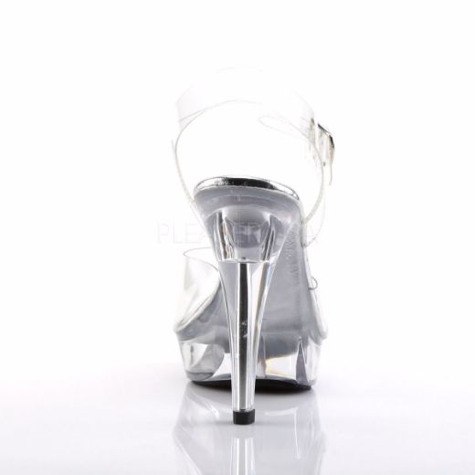 Product image of Fabulicious Cocktail-508 Clear/Clear, 5 inch (12.7 cm) Heel, 1 inch (2.5 cm) Platform Sandal Shoes