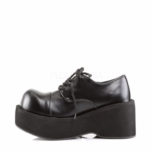 Product image of Demonia Dank-101 Black Vegan Leather, 3 1/4 inch Platform Court Pump Shoes