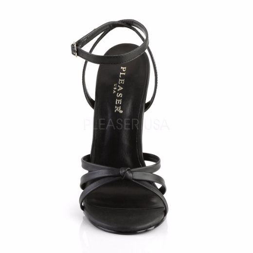 Product image of Devious Domina-108 Black Pu, 6 inch (15.2 cm) Heel Sandal Shoes