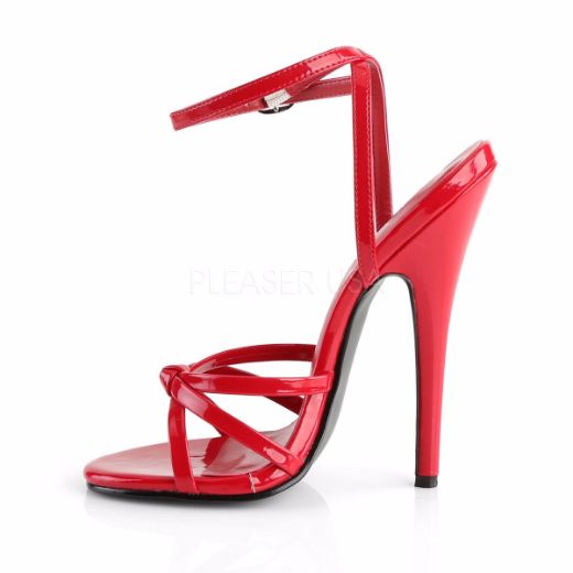 Product image of Devious Domina-108 Red Patent, 6 inch (15.2 cm) Heel Sandal Shoes
