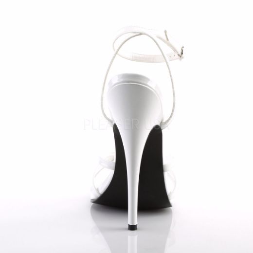 Product image of Devious Domina-108 White Patent, 6 inch (15.2 cm) Heel Sandal Shoes
