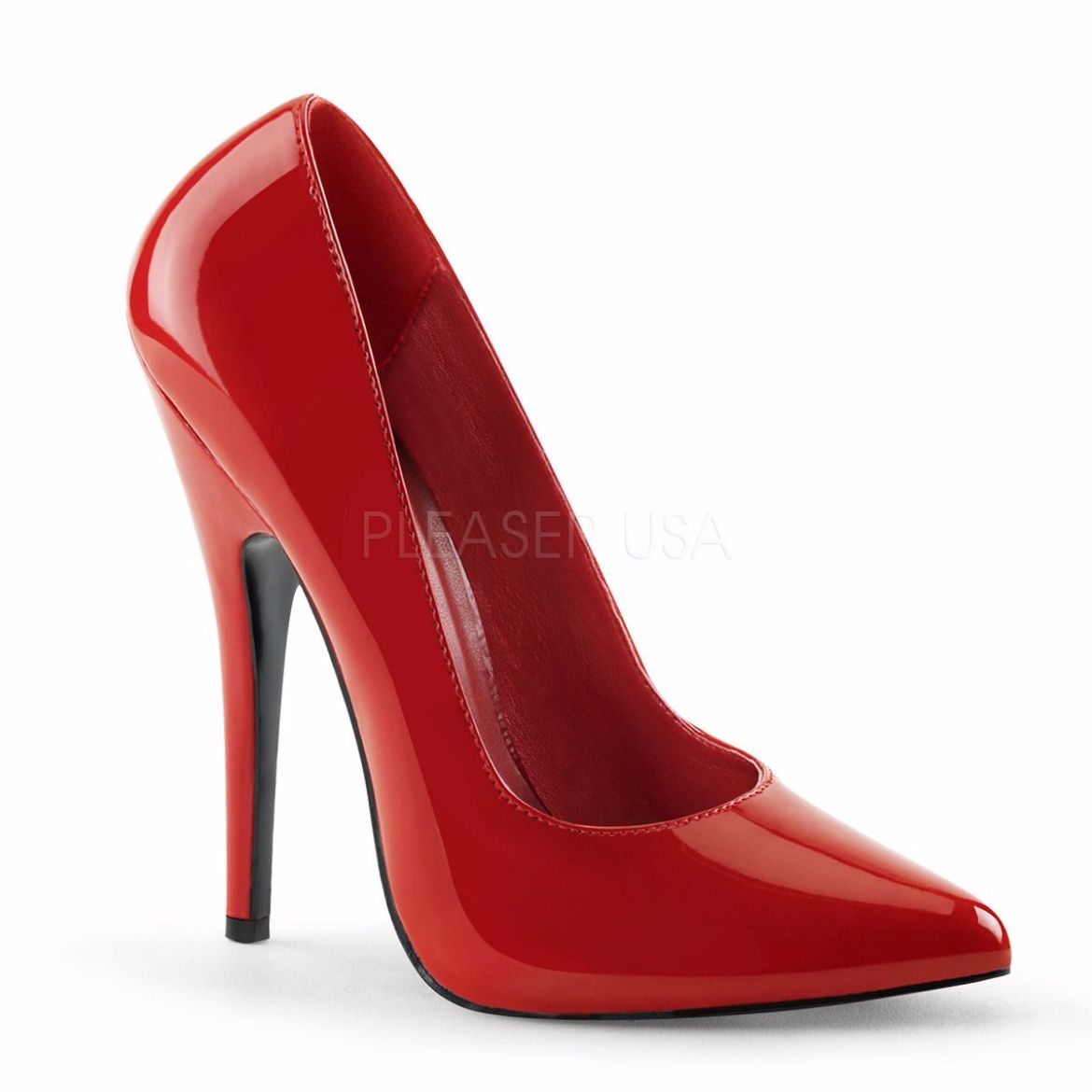 Product image of Devious Domina-420 Red Patent, 6 inch (15.2 cm) Heel Court Pump Shoes