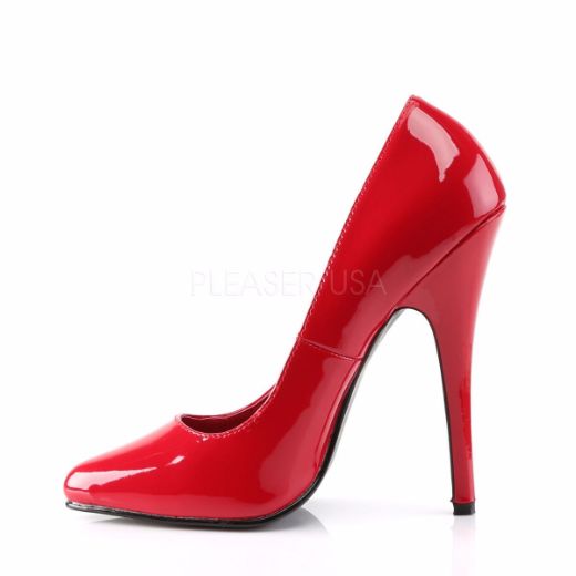 Product image of Devious Domina-420 Red Patent, 6 inch (15.2 cm) Heel Court Pump Shoes