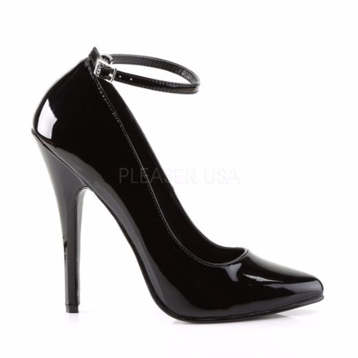 Product image of Devious Domina-431 Black Patent, 6 inch (15.2 cm) Heel Court Pump Shoes