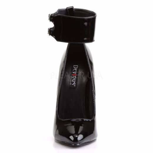 Product image of Devious Domina-434 Black Patent, 6 inch (15.2 cm) Heel Court Pump Shoes