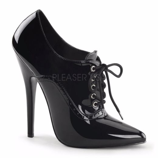 Product image of Devious Domina-460 Black Patent, 6 inch (15.2 cm) Heel Court Pump Shoes