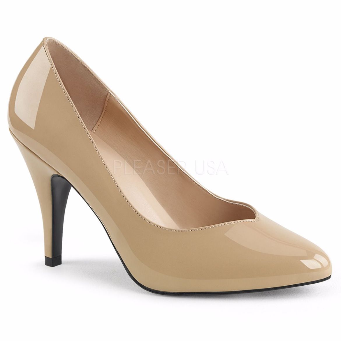 Product image of Pleaser Pink Label Dream-420 Cream Patent, 4 inch (10.2 cm) Heel Court Pump Shoes