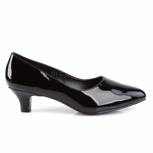 Product image of Pleaser Pink Label Fab-420 Black Patent, 2 inch (5.1 cm) Heel Court Pump Shoes