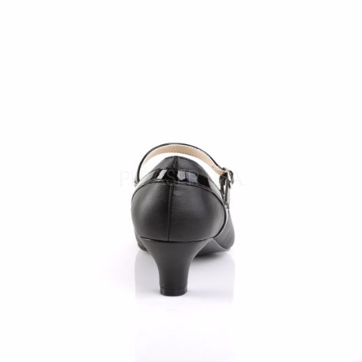 Product image of Pleaser Pink Label Fab-425 Black Faux Leather-Patent, 2 inch (5.1 cm) Heel Court Pump Shoes