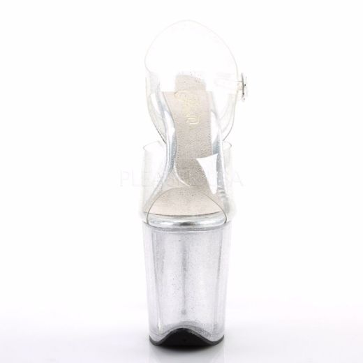 Product image of Pleaser Flamingo-808Mmg Clear/Clear, 8 inch (20.3 cm) Heel, 4 inch (10.2 cm) Platform Sandal Shoes