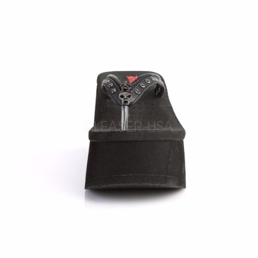 Product image of Demonia Funn-33 Black Vegan Leather, 3 1/2 inch Platform Sandal Shoes