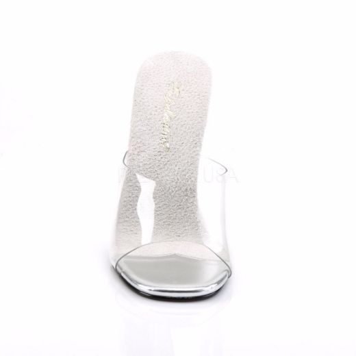 Product image of Fabulicious Gala-01 Clear Lucite, 4 1/2 inch (11.4 cm) Heel Slide Mule Shoes