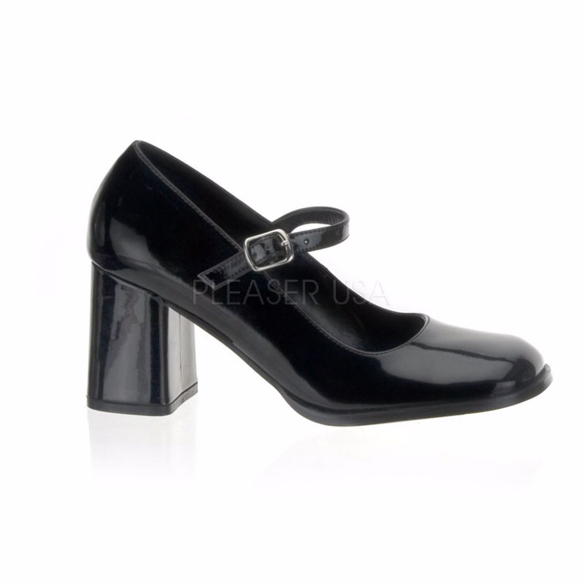 Product image of Funtasma Gogo-50 Black Patent, 3 inch (7.6 cm) Heel Court Pump Shoes