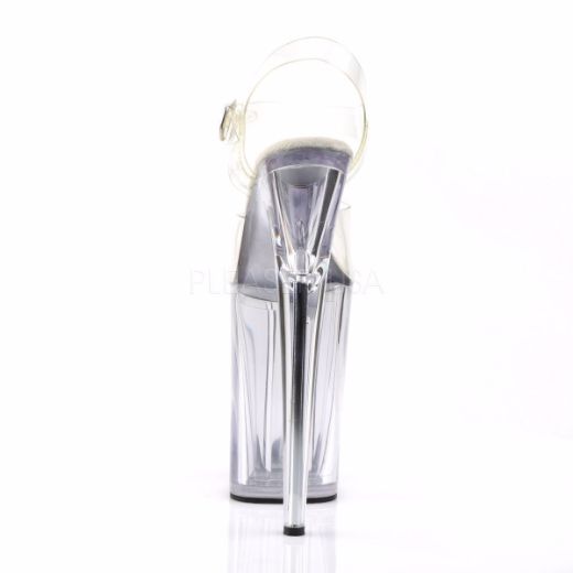Product image of Pleaser Infinity-908 Clear/Clear, 9 inch (22.9 cm) Heel, 5 1/4 inch (13.3 cm) Platform Sandal Shoes