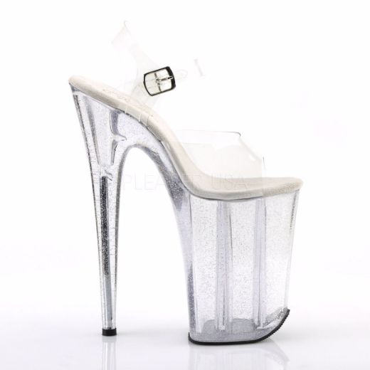 Product image of Pleaser Infinity-908Mg Clear/Clear, 9 inch (22.9 cm) Heel, 5 1/4 inch (13.3 cm) Platform Sandal Shoes