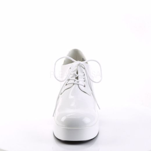 Product image of Funtasma Jazz-02 White Patent, 3 1/2 inch (8.9 cm) Heel, 1 1/2 inch (3.8 cm) Platform Court Pump Shoes