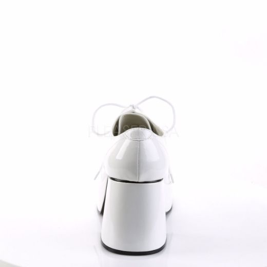 Product image of Funtasma Jazz-02 White Patent, 3 1/2 inch (8.9 cm) Heel, 1 1/2 inch (3.8 cm) Platform Court Pump Shoes