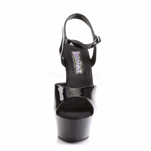 Product image of Funtasma Juliet-209 Black Patent, 6 inch (15.2 cm) Heel, 1 3/4 inch (4.4 cm) Platform Sandal Shoes