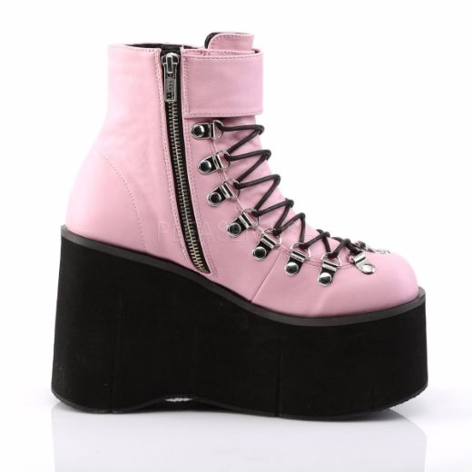 Product image of Demonia Kera-21 Baby Pink Vegan Leather, 4 1/2 inch Platform Ankle Boot