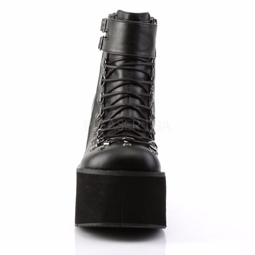 Product image of Demonia Kera-21 Black Vegan Leather, 4 1/2 inch Platform Ankle Boot