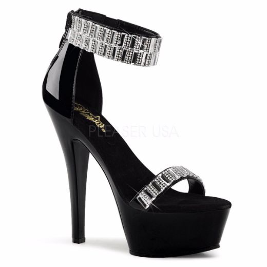 Product image of Pleaser Kiss-269Rs Black/Black, 6 inch (15.2 cm) Heel, 1 3/4 inch (4.4 cm) Platform Sandal Shoes