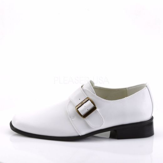 Product image of Funtasma Loafer-12 White Pu, 1 1/2 inch (3.8 cm) Heel Court Pump Shoes