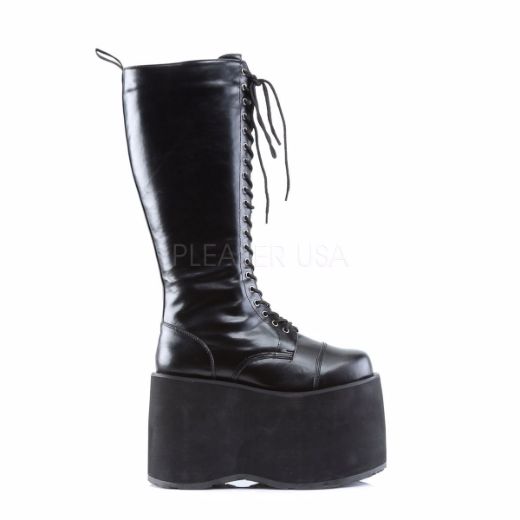 Product image of Demonia Mega-602 Black Pu, 5 3/4 inch Platform Knee High Boot