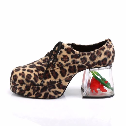 Product image of Funtasma Pimp-02 Cheetah Fur, 3 1/2 inch (8.9 cm) Heel, 1 1/2 inch (3.8 cm) Platform Court Pump Shoes