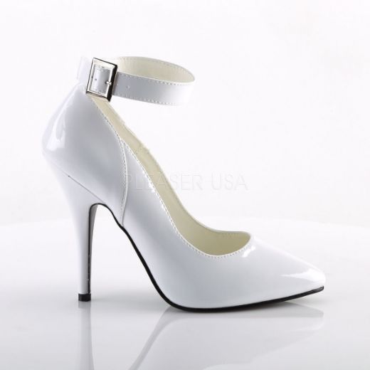 Product image of Pleaser Seduce-431 White Patent, 5 inch (12.7 cm) Heel Court Pump Shoes