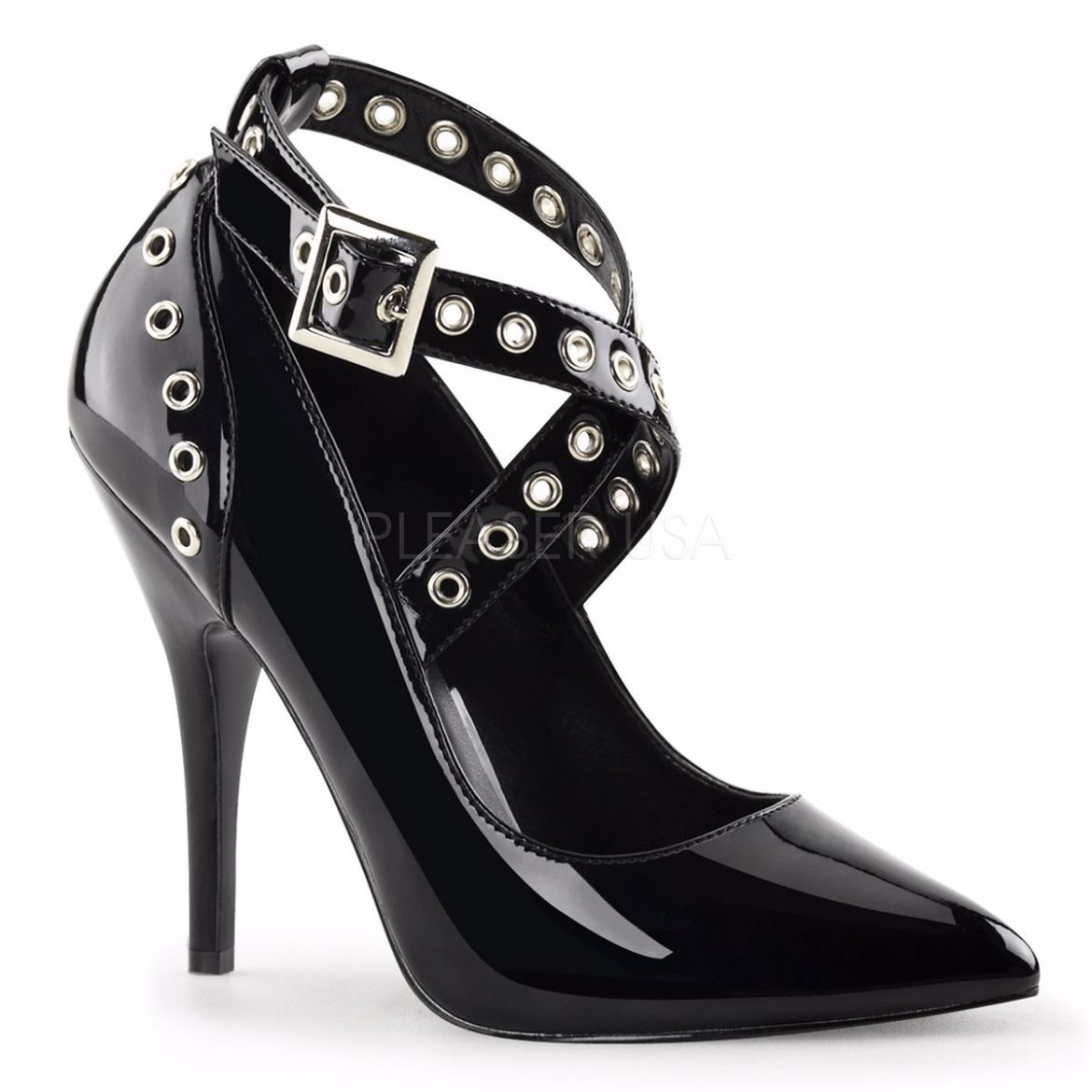 Product image of Pleaser Seduce-443 Black Patent, 5 inch (12.7 cm) Heel Court Pump Shoes
