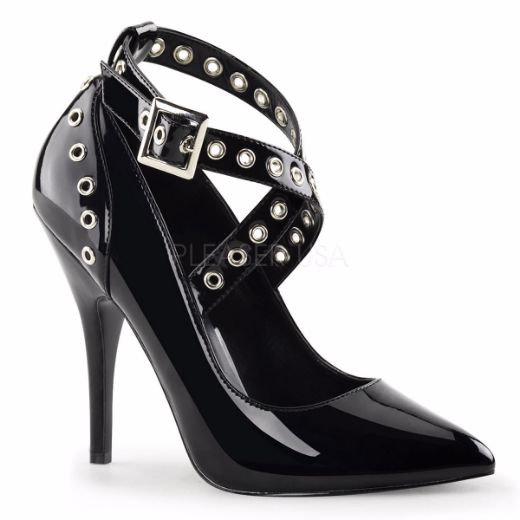 Product image of Pleaser Seduce-443 Black Patent, 5 inch (12.7 cm) Heel Court Pump Shoes