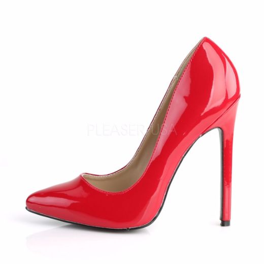 Product image of Pleaser Sexy-20 Red Patent, 5 inch (12.7 cm) Heel Court Pump Shoes