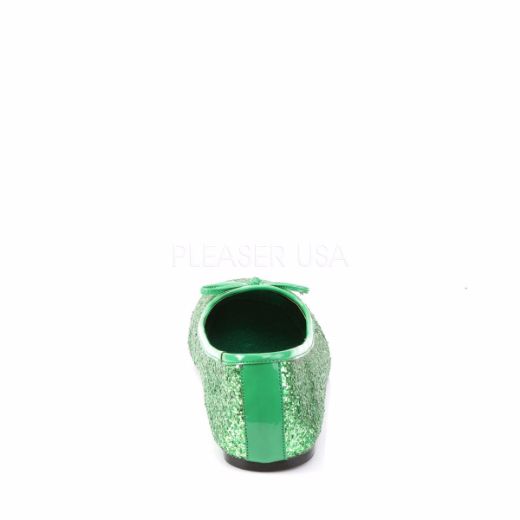 Product image of Funtasma Star-16G Green Glitter, Flat Shoes