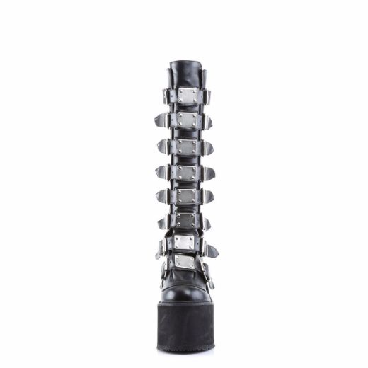 Product image of Demonia Swing-815 Black Vegan Leather, 5 1/2 inch Platform Knee High Boot