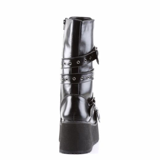 Product image of Demonia Trashville-205 Black Vegan Leather, 3 1/4 inch Platform Knee High Boot