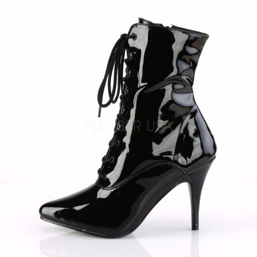 Product image of Pleaser Vanity-1020 Black Patent, 4 inch (10.2 cm) Heel Ankle Boot