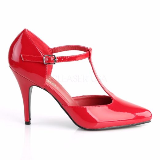 Product image of Pleaser Vanity-415 Red Patent, 4 inch (10.2 cm) Heel Court Pump Shoes