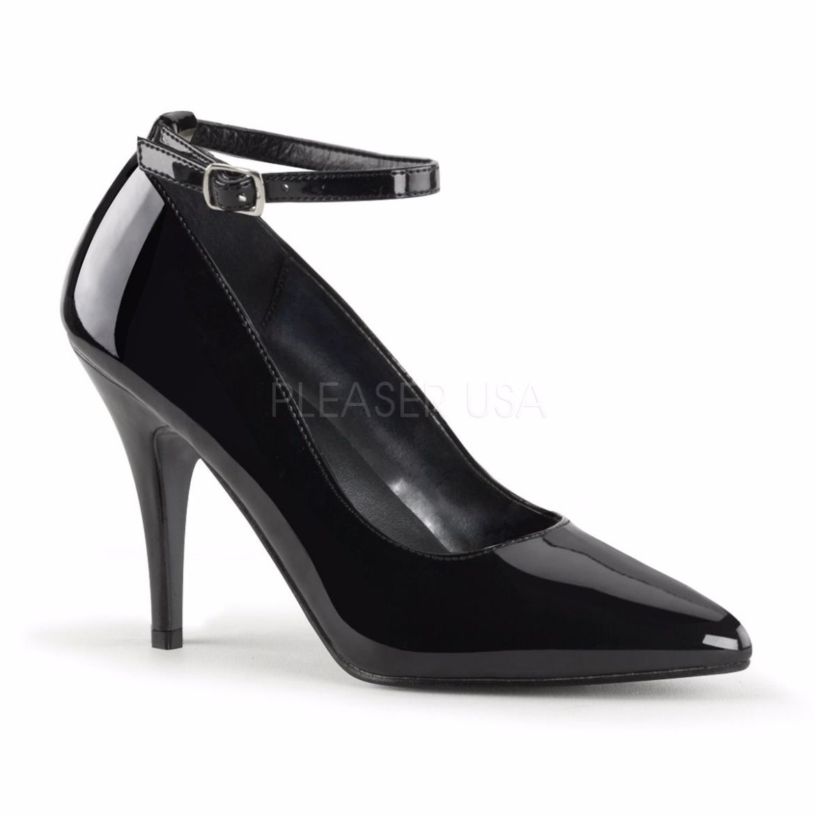 Product image of Pleaser Vanity-431 Black Patent, 4 inch (10.2 cm) Heel Court Pump Shoes