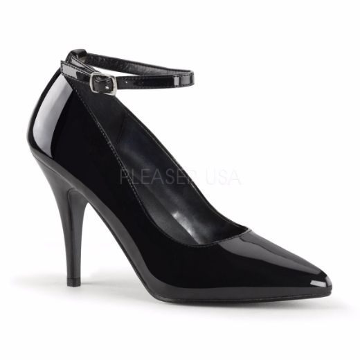 Product image of Pleaser Vanity-431 Black Patent, 4 inch (10.2 cm) Heel Court Pump Shoes
